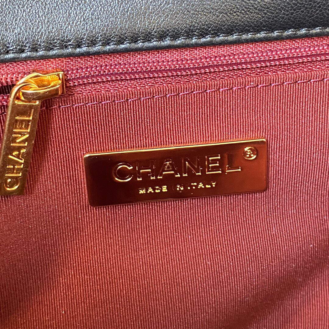 Chanel AS1161 Chanel 19 Large Flap Bag Lambskin B05179 Black Silver - Default Title - View 8