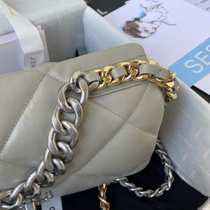 Chanel AS1161 Chanel 19 Large Flap Bag Lambskin B05179 Grey Silver - Default Title - View 4