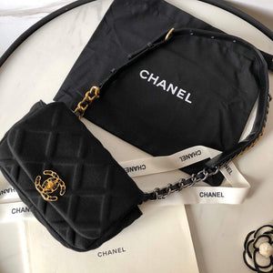 Chanel AS1163 Chanel Flap bag Velvet Black - Default Title - View 2