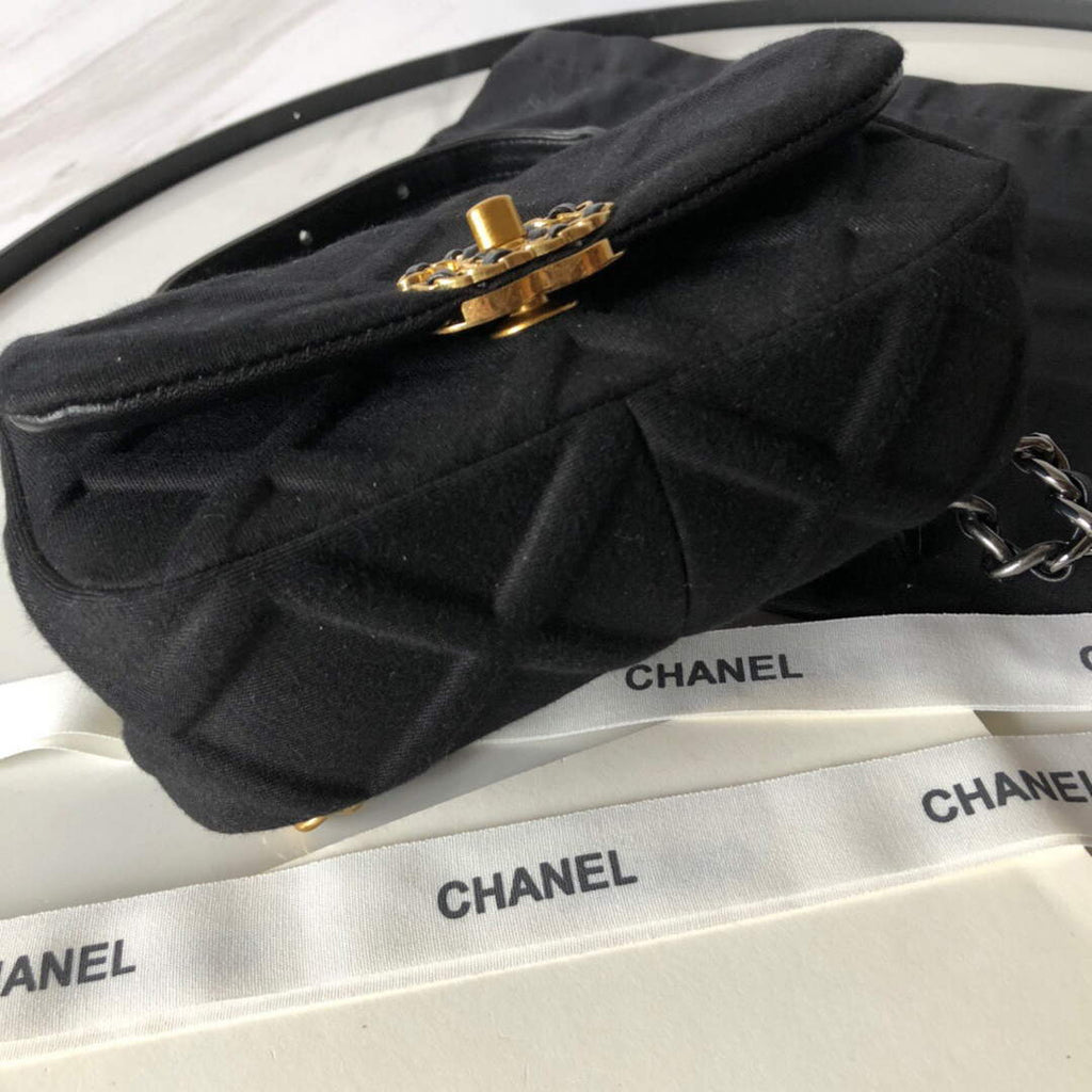 Chanel AS1163 Chanel Flap bag Velvet Black