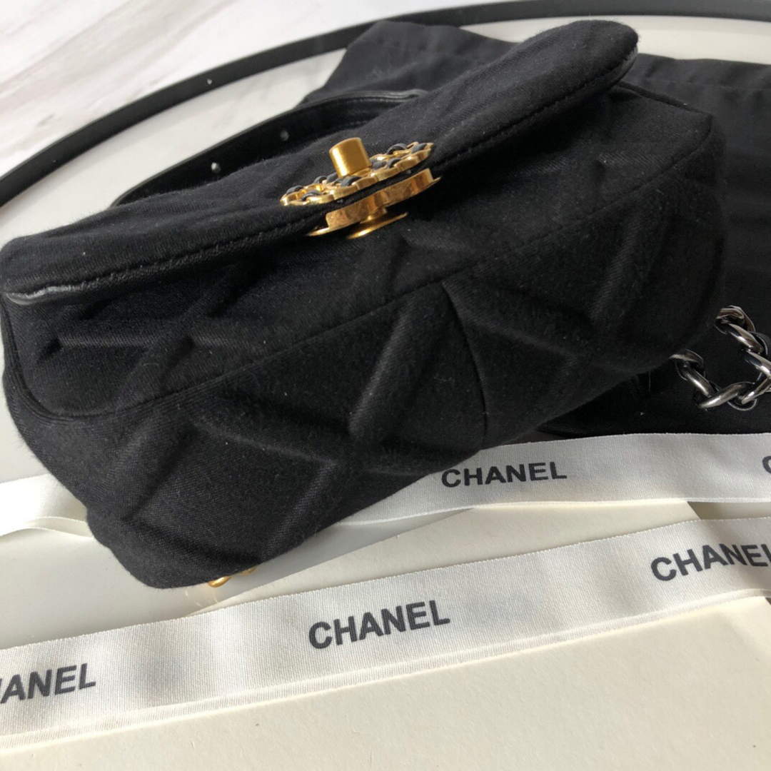 Chanel AS1163 Chanel Flap bag Velvet Black