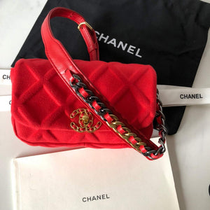 Chanel AS1163 Chanel Flap bag Velvet Red - Default Title - View 2