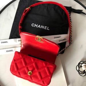 Chanel AS1163 Chanel Flap bag Velvet Red - Default Title - View 7