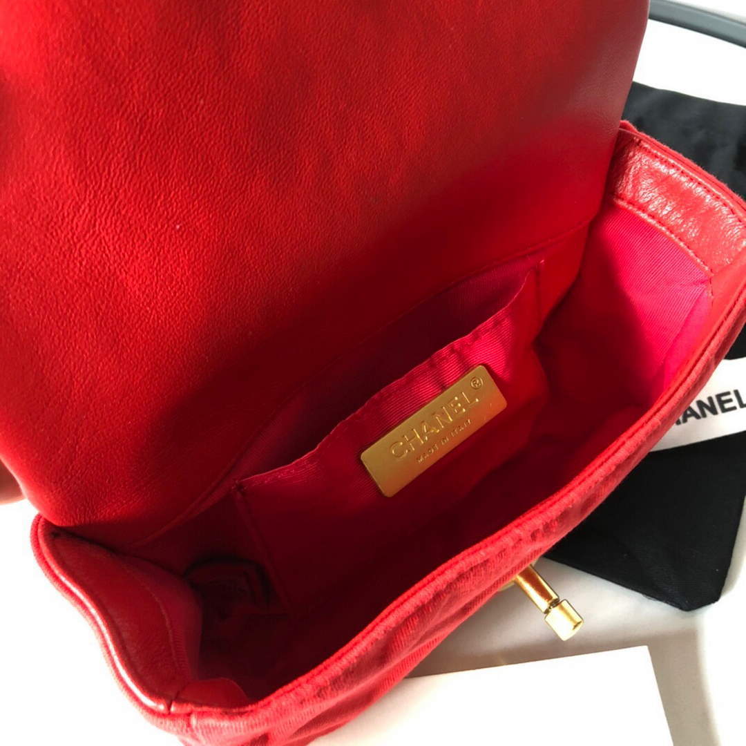 Chanel AS1163 Chanel Flap bag Velvet Red - Default Title - View 8