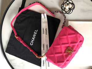 Chanel AS1163 Chanel Flap bag Velvet Rose Red - Default Title - View 2