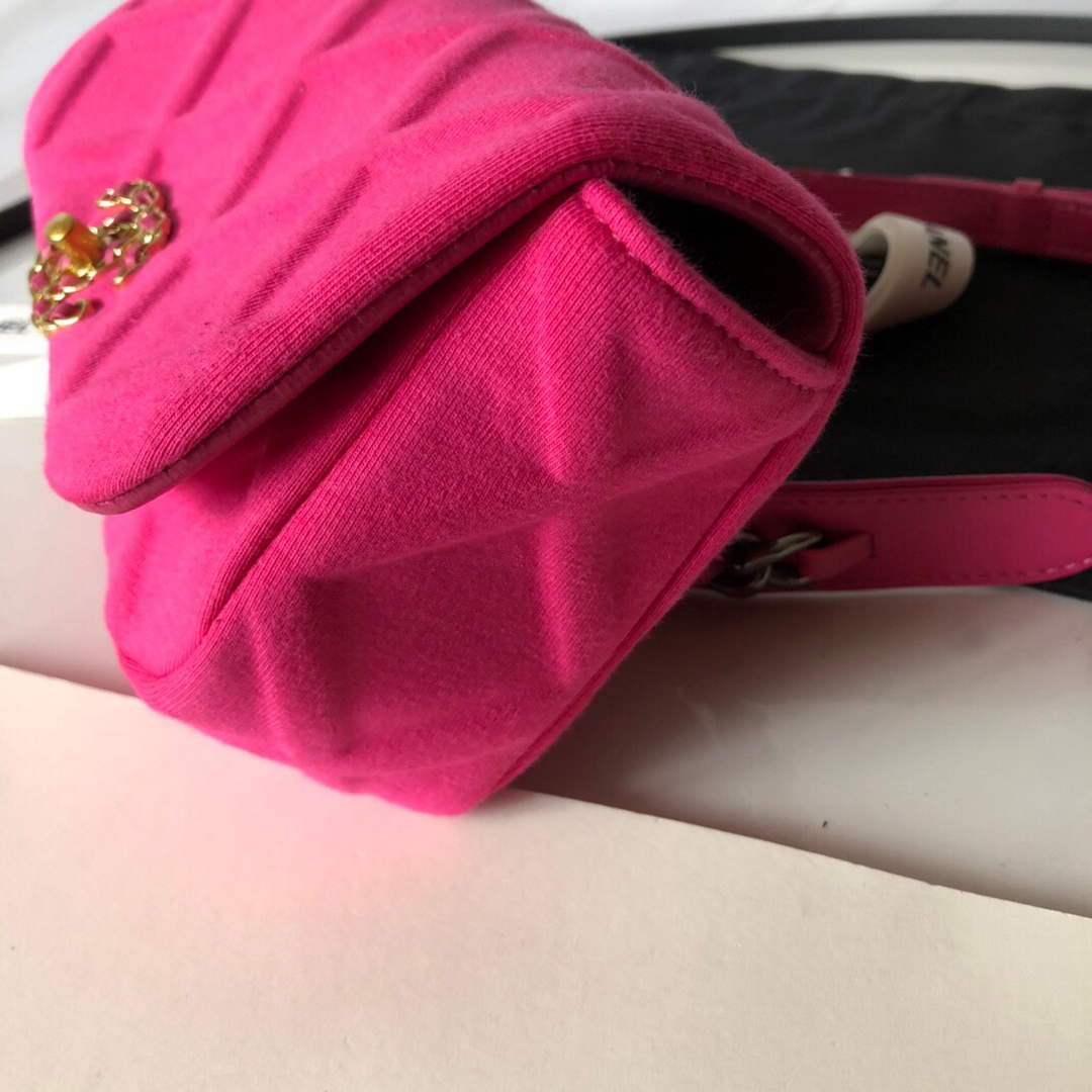 Chanel AS1163 Chanel Flap bag Velvet Rose Red - Default Title - View 6
