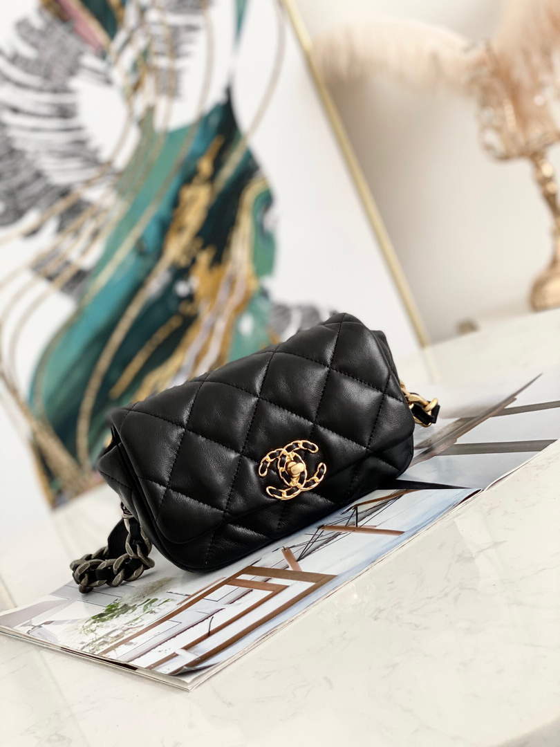 Chanel AS1163 Chanel Flap bag Lambskin Black - Default Title - View 1
