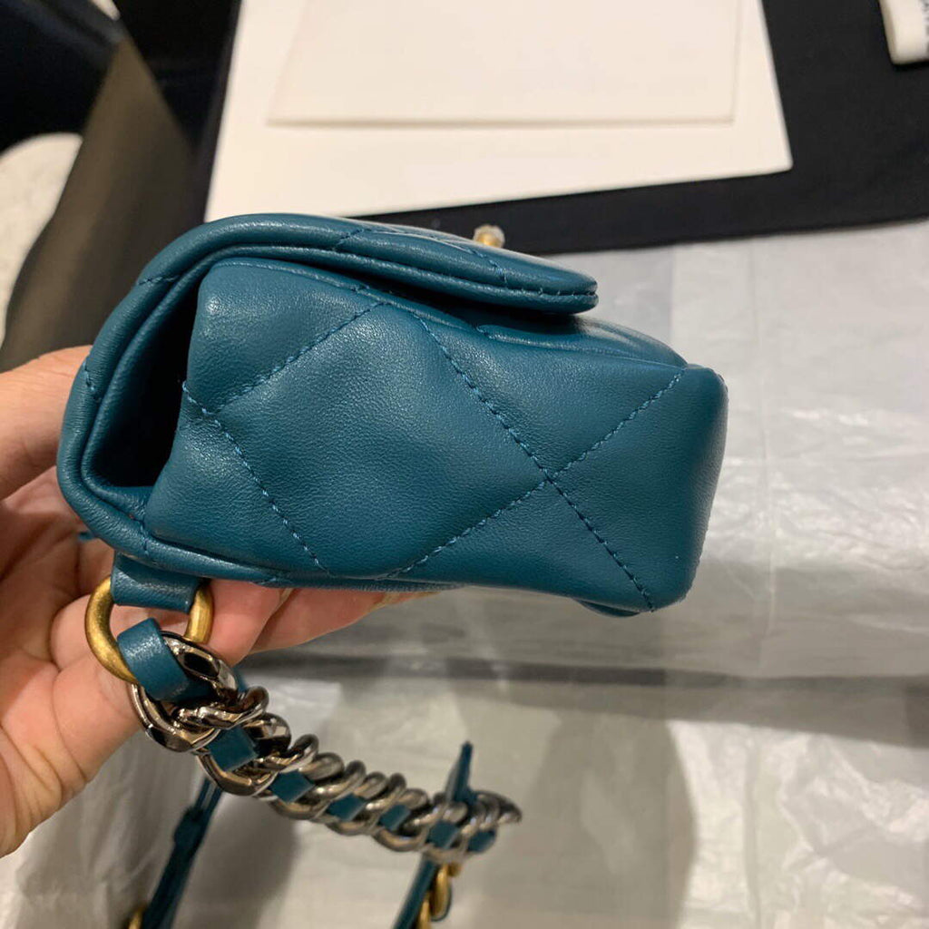Chanel AS1163 Chanel Flap bag Lambskin Lake Blue