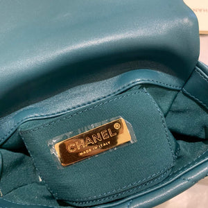 Chanel AS1163 Chanel Flap bag Lambskin Lake Blue - Default Title - View 9