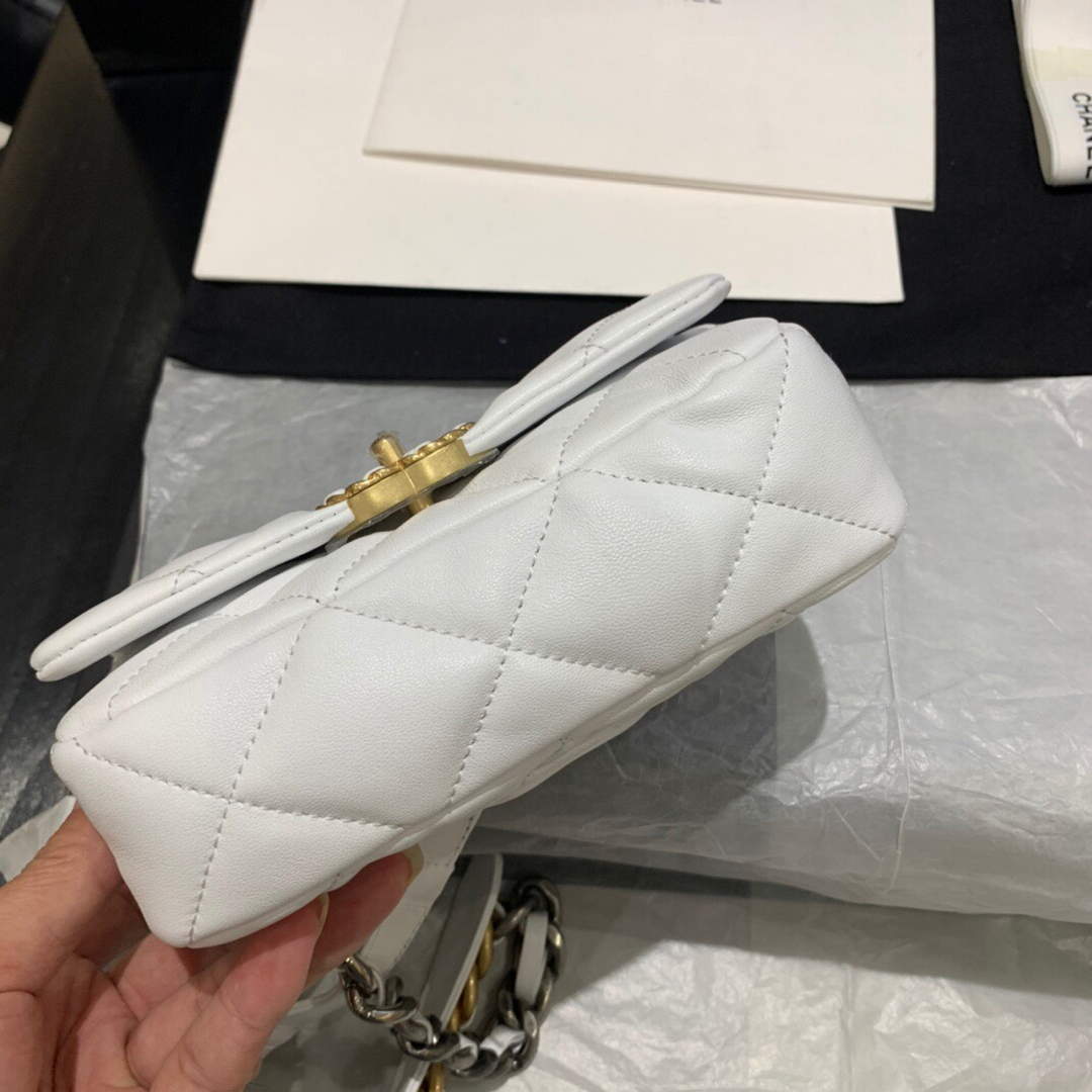 Chanel AS1163 Chanel Flap bag Lambskin White - Default Title - View 7