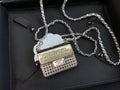 Chanel AB6154 Chanel Mini Flap Tiny bag Metal Silver