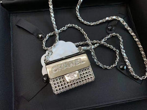 Chanel AB6154 Chanel Mini Flap Tiny bag Metal Silver - Default Title - View 1