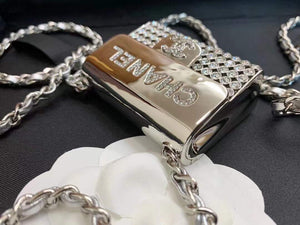 Chanel AB6154 Chanel Mini Flap Tiny bag Metal Silver - Default Title - View 4
