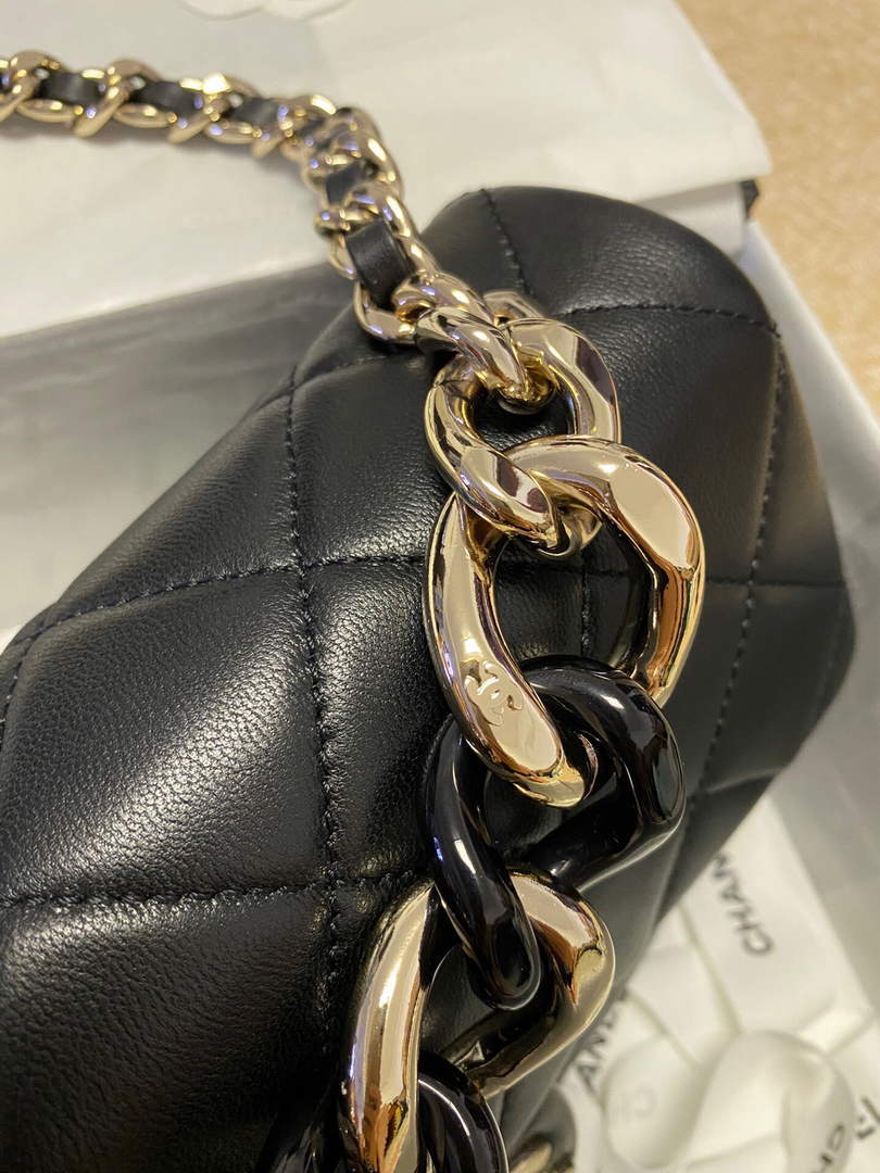 Chanel AS1353 Chanel flap bag Lambskin Black
