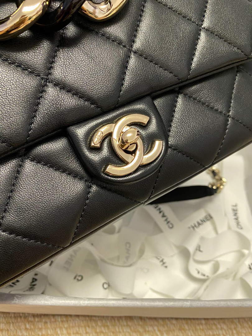 Chanel AS1353 Chanel flap bag Lambskin Black
