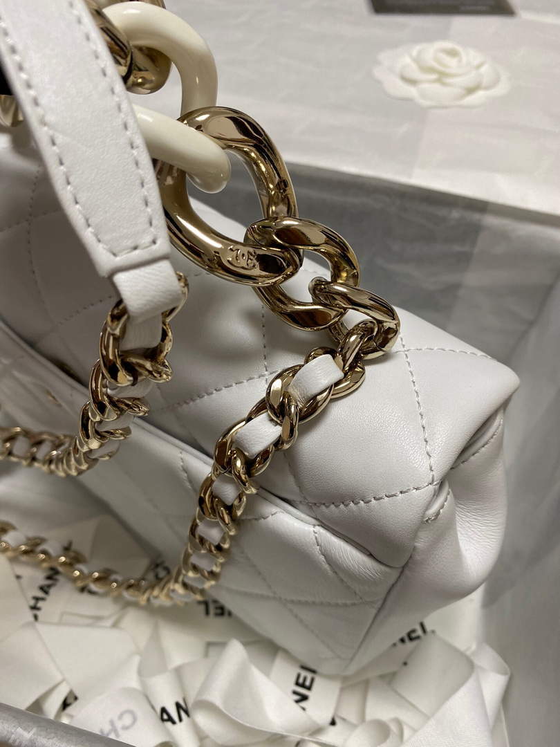Chanel AS1353 Chanel flap bag Lambskin White