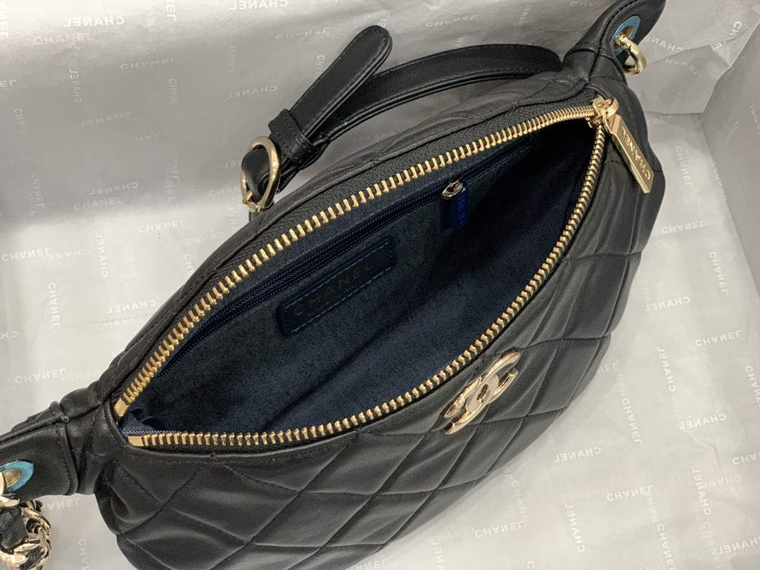 Chanel AS1356 Belt bag Lambskin gold Black - Default Title - View 8
