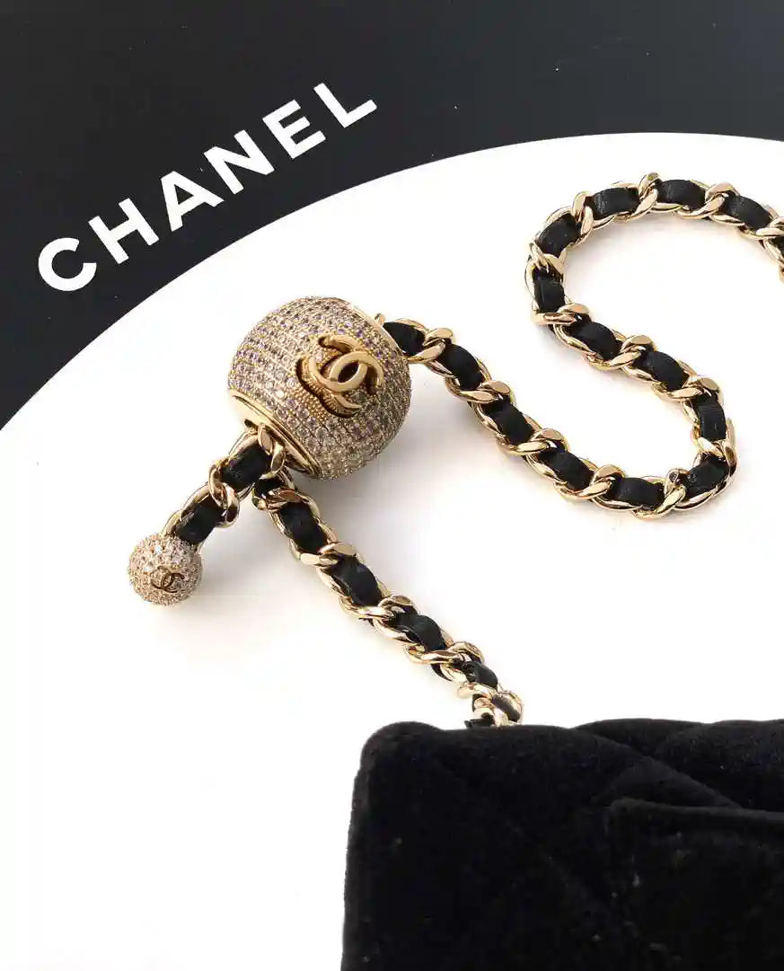 Chanel AS1786 Mini Flap Bag 25B Velvet Black