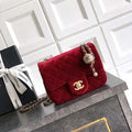 Chanel AS1786 Mini Flap Bag 25B Velvet Red