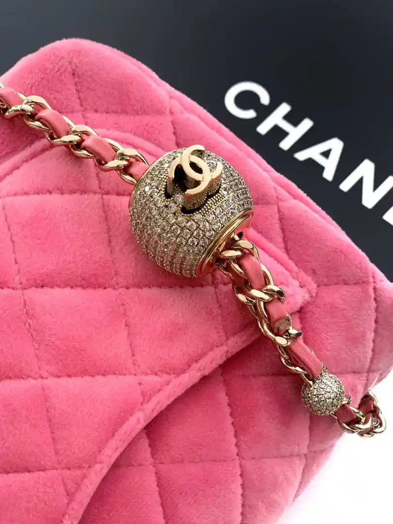 Chanel AS1786 Mini Flap Bag 25B Velvet Pink