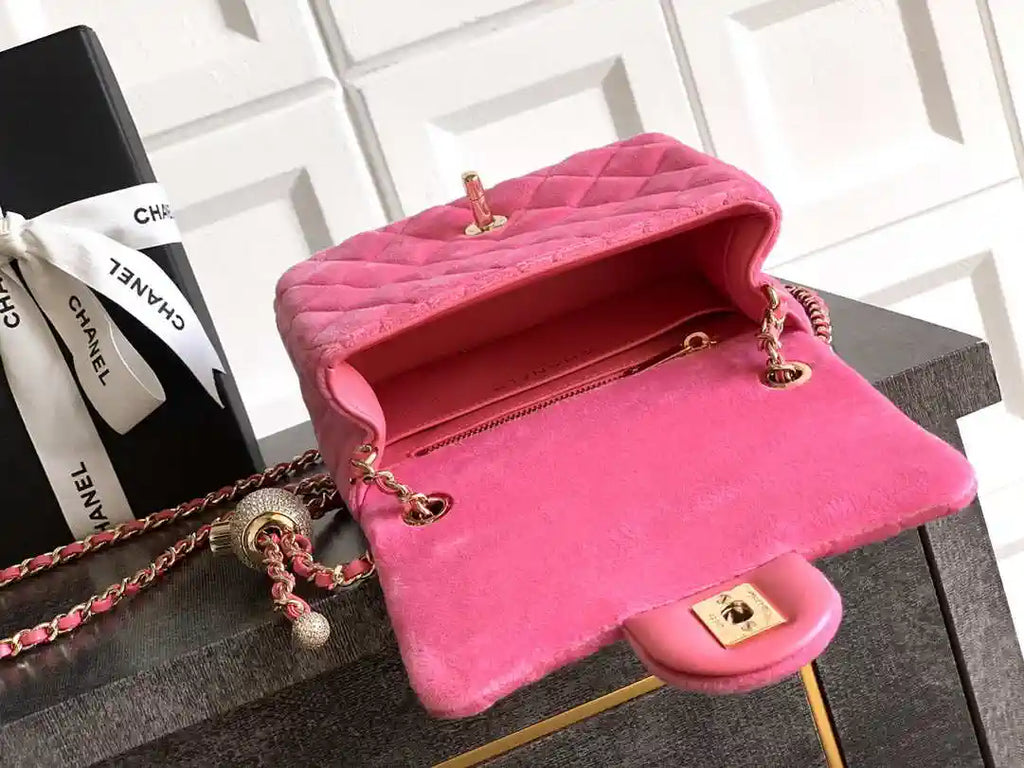 Chanel AS1786 Mini Flap Bag 25B Velvet Pink