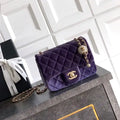 Chanel AS1786 Mini Flap Bag 25B Velvet Purple