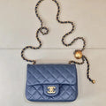 Chanel AS1786 Mini Flap Bag Lambskin Blue
