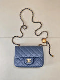 Chanel AS1786 Mini Flap Bag Lambskin Blue
