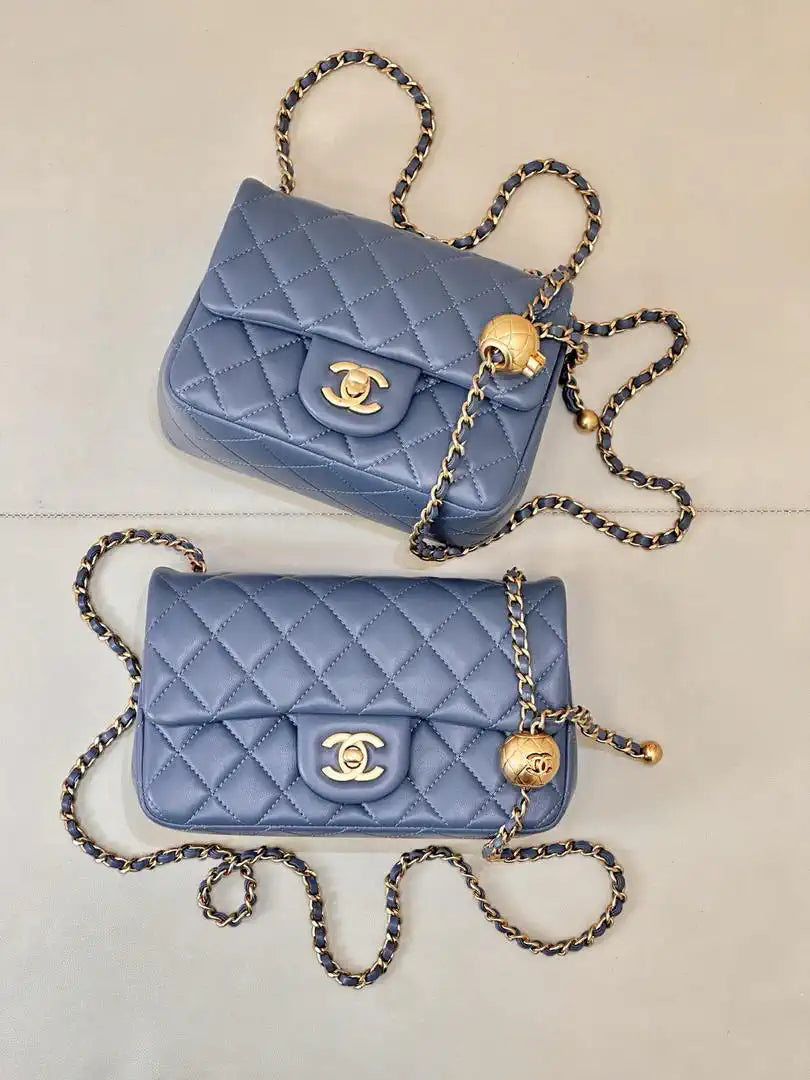 Chanel AS1786 Mini Flap Bag Lambskin Blue