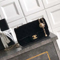 Chanel AS1787 Mini Flap Bag 25B Velvet Black