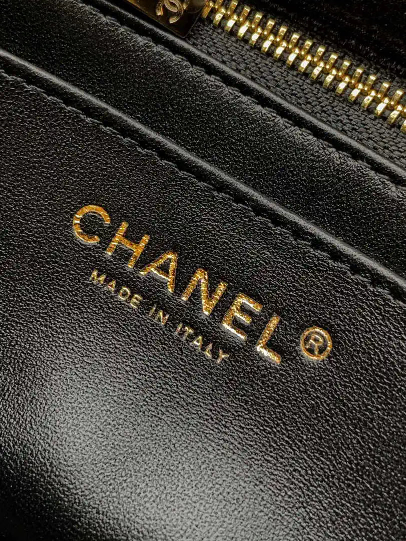 Chanel AS1787 Mini Flap Bag 25B Velvet Black