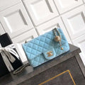 Chanel AS1787 Mini Flap Bag 25B Velvet Blue