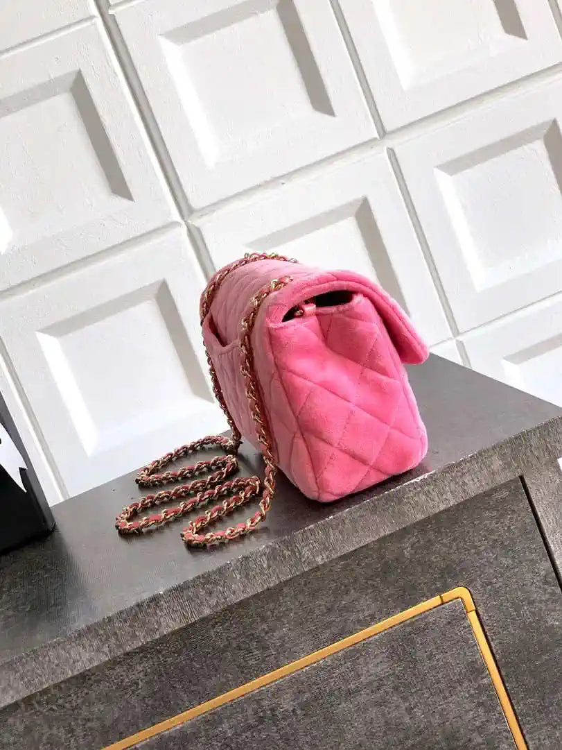 Chanel AS1787 Mini Flap Bag 25B Velvet Pink