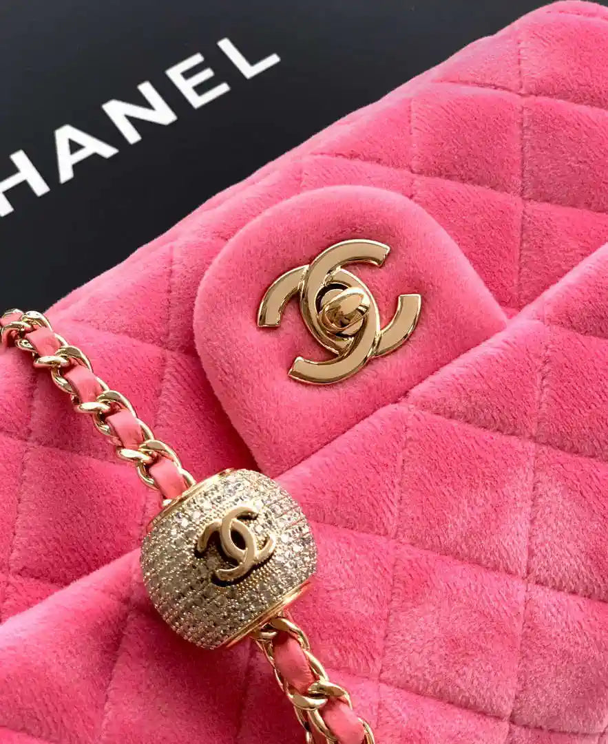 Chanel AS1787 Mini Flap Bag 25B Velvet Pink