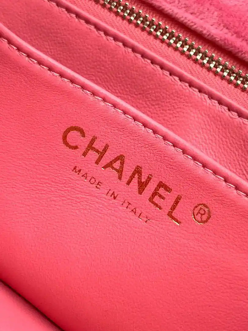 Chanel AS1787 Mini Flap Bag 25B Velvet Pink