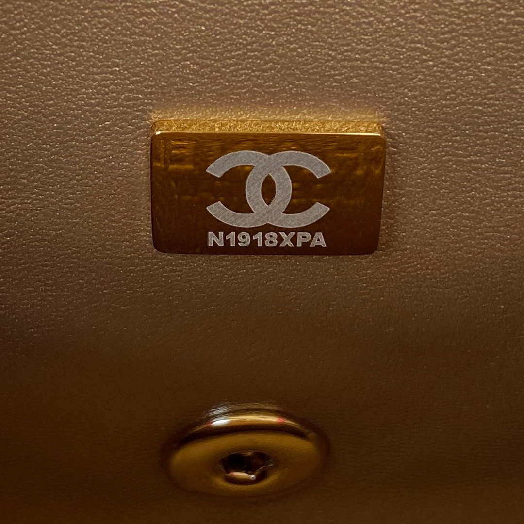 Chanel AS1787 Mini Flap Bag Football Lambskin Pink Gold