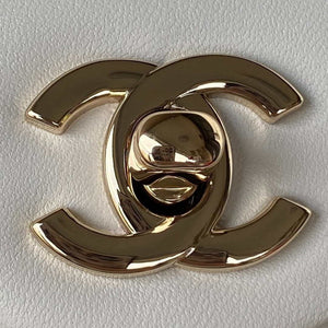 Chanel AS1787 Mini Flap Bag Football Lambskin White Gold - Default Title - View 3