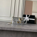 Chanel AS1787 Mini Flap Bag Lambskin Silver