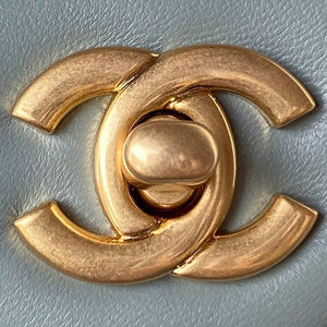 Chanel AS1787 Mini Flap Bag Lambskin Blue Gold - Default Title - View 3