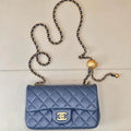 Chanel AS1787 Mini Flap Bag Lambskin Blue
