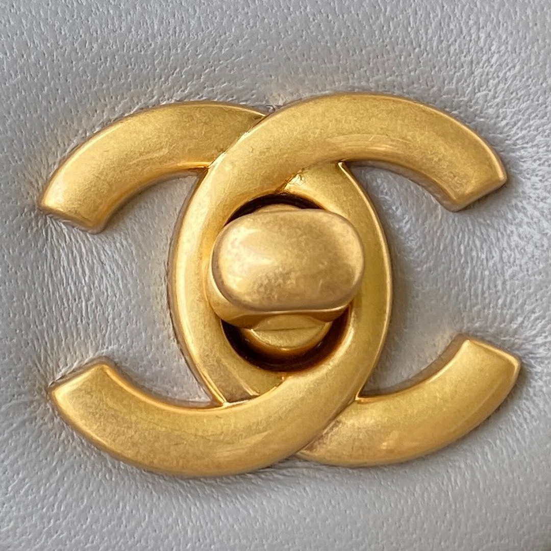 Chanel AS1787 Mini Flap Bag Lambskin Gray Gold - Default Title - View 3