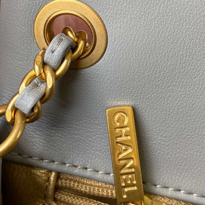 Chanel AS1787 Mini Flap Bag Lambskin Gray Gold - Default Title - View 9