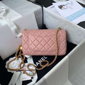 Chanel AS1787 Mini Flap Bag Lambskin Light Pink Gold - Default Title - View 2