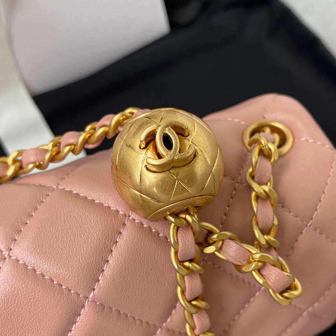 Chanel AS1787 Mini Flap Bag Lambskin Light Pink Gold - Default Title - View 4