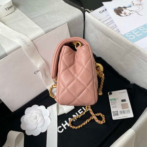 Chanel AS1787 Mini Flap Bag Lambskin Light Pink Gold - Default Title - View 5