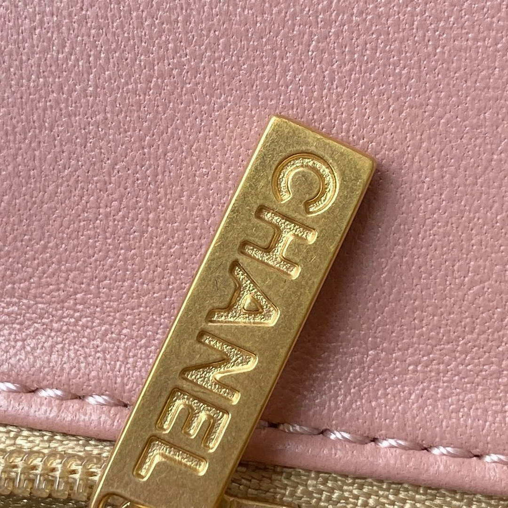 Chanel AS1787 Mini Flap Bag Lambskin Light Pink Gold