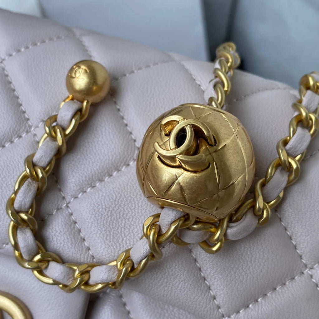 Chanel AS1787 Mini Flap Bag Lambskin Light Purple Gold