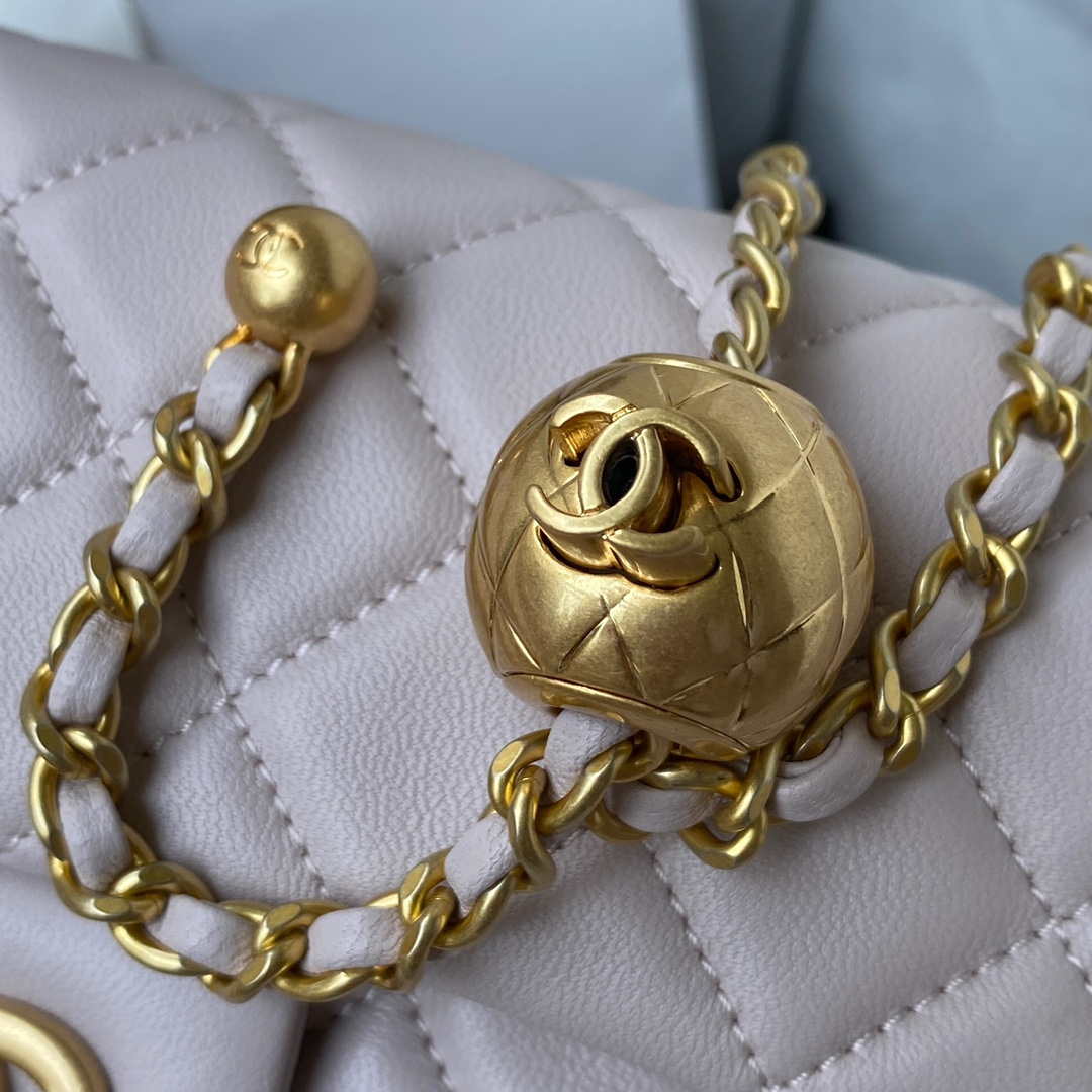 Chanel AS1787 Mini Flap Bag Lambskin Light Purple Gold - Default Title - View 4