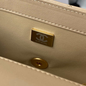 Chanel AS1787 Mini Flap Bag Lambskin Apricot Gold - Default Title - View 9