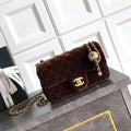 Chanel AS1787 Mini Flap Bag 25B Velvet Brown